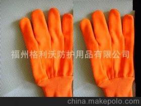 【工廠生產批發 橙色絨布花園手套 保暖舒適】價格,廠家,圖片,防護手套,福州格利沃防護用品-